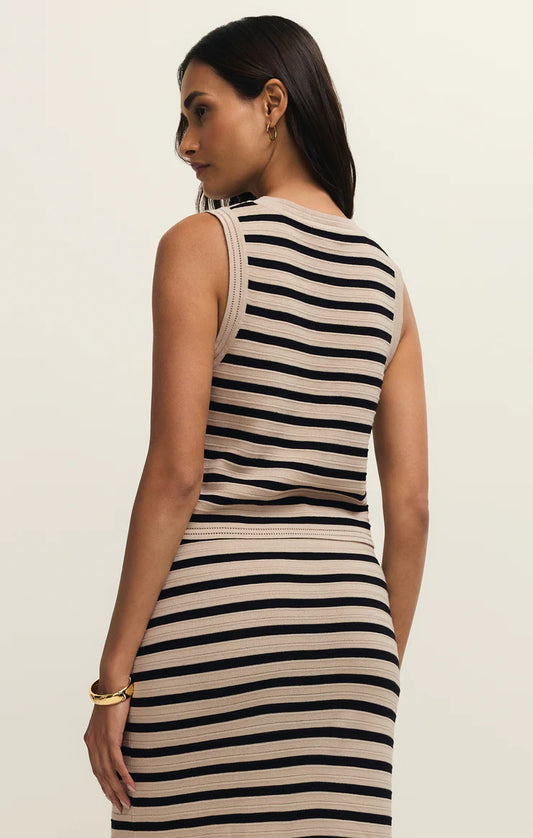 Emori Striped Muscle Tank - Natural