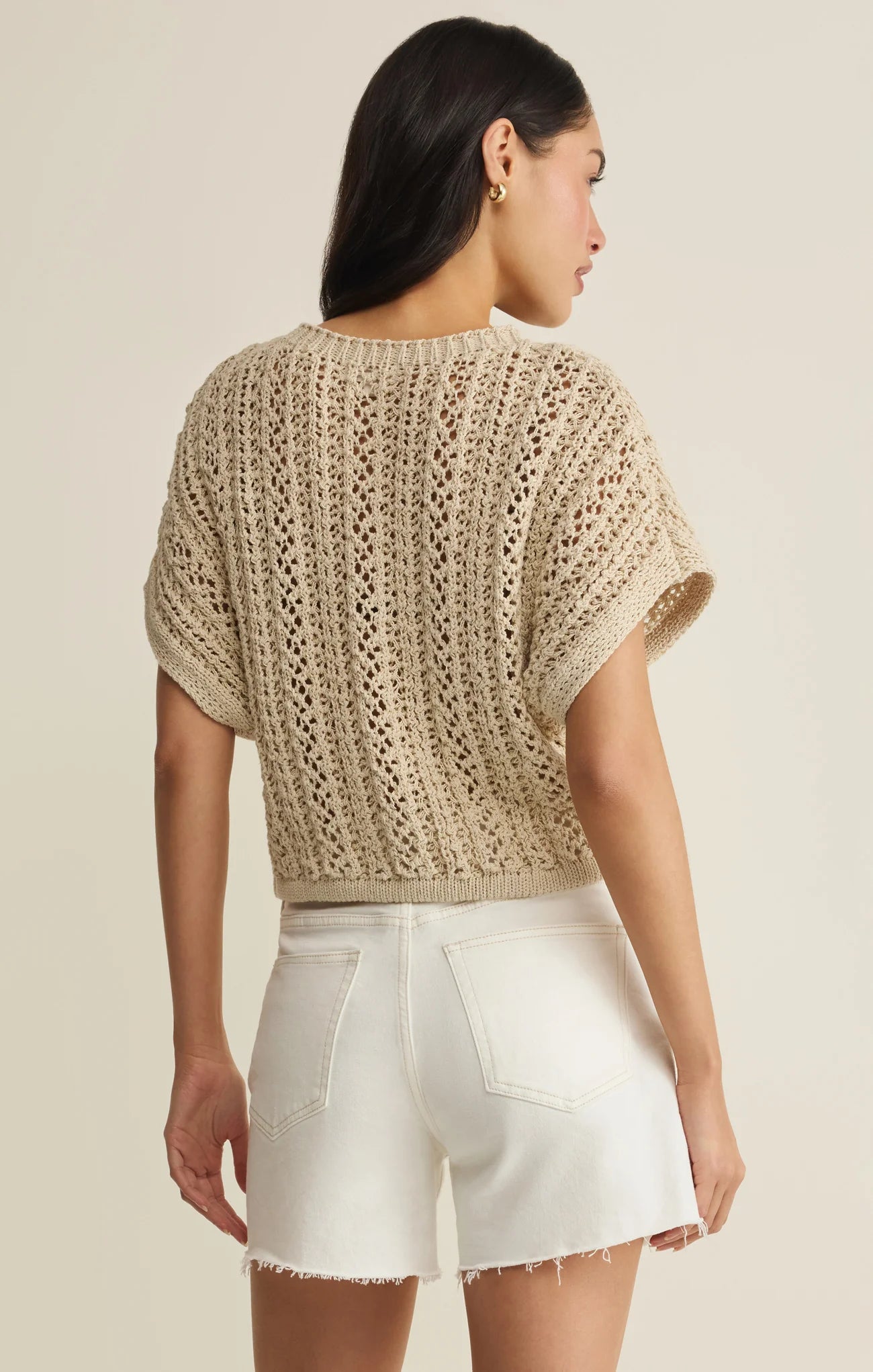 Ballast Crochet Sweater Top - Natural