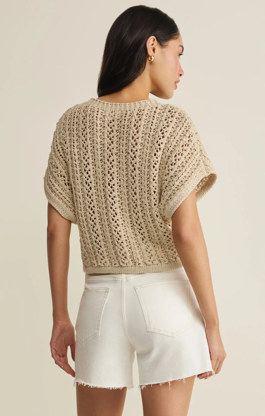 Ballast Crochet Sweater Top - Natural