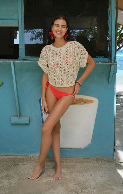 Ballast Crochet Sweater Top - Natural