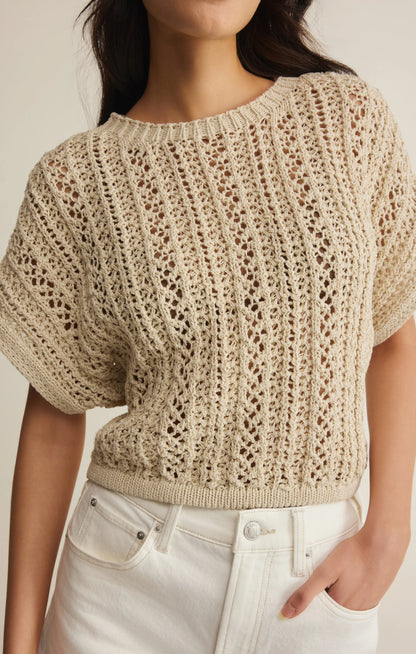 Ballast Crochet Sweater Top - Natural