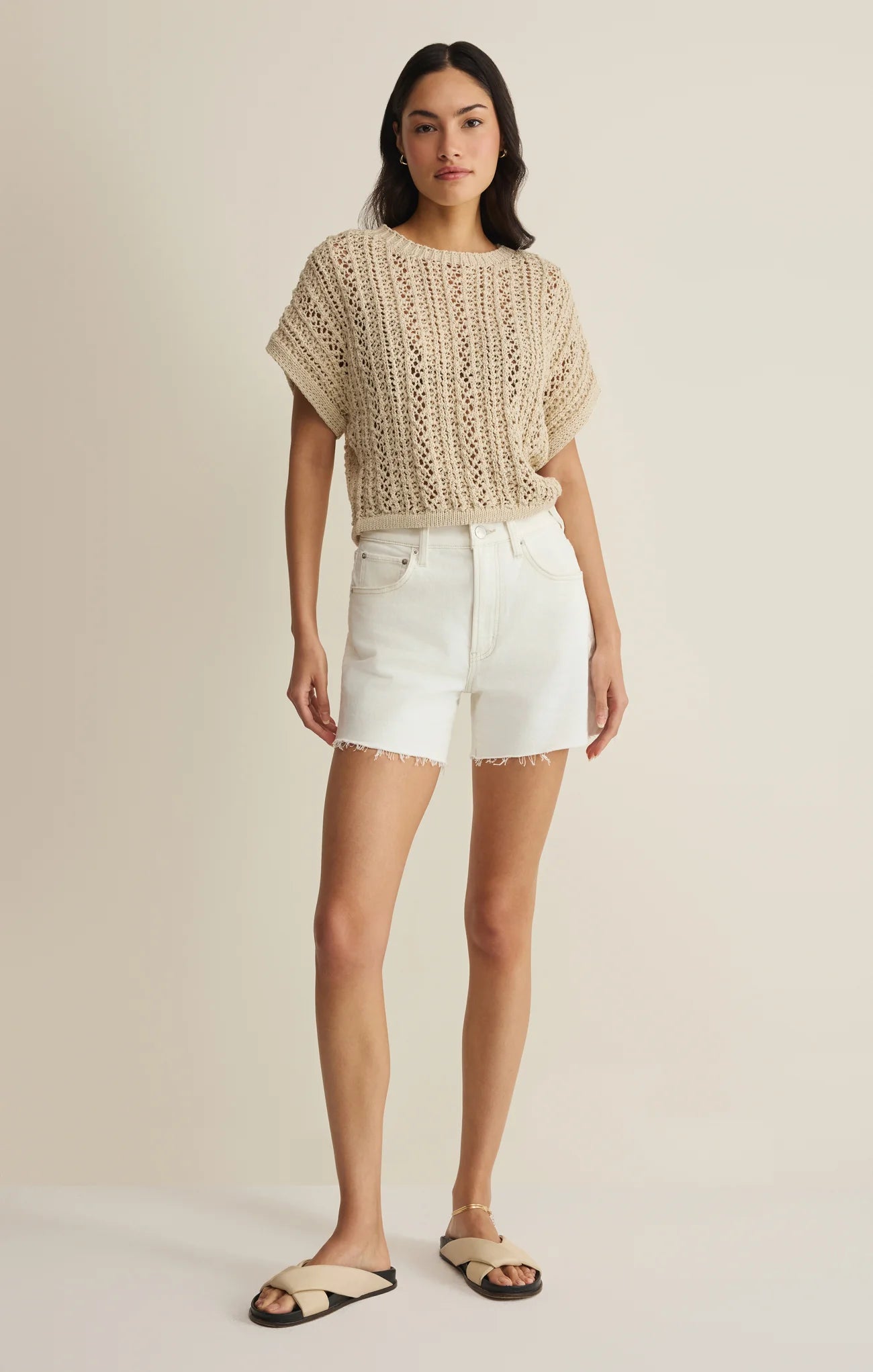 Ballast Crochet Sweater Top - Natural