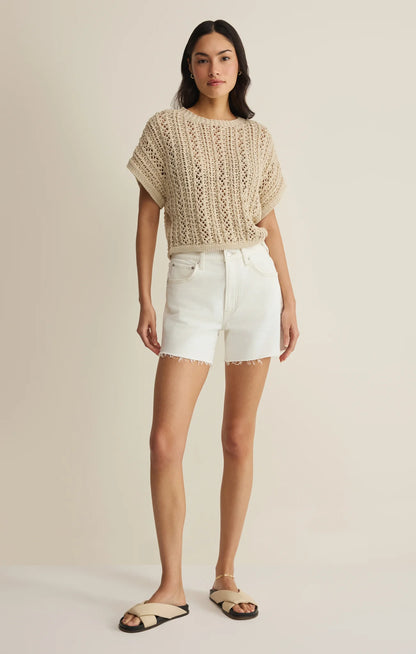 Ballast Crochet Sweater Top - Natural