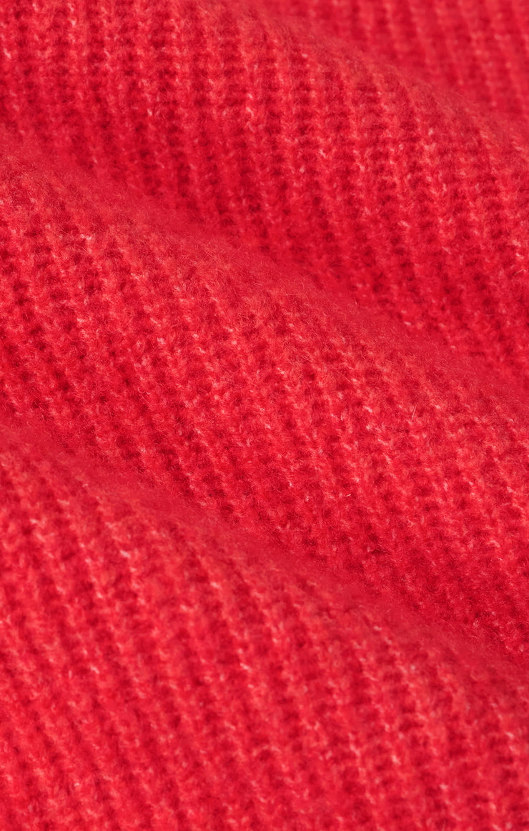 Medina Cozy Rib Cardigan - Red Lotus