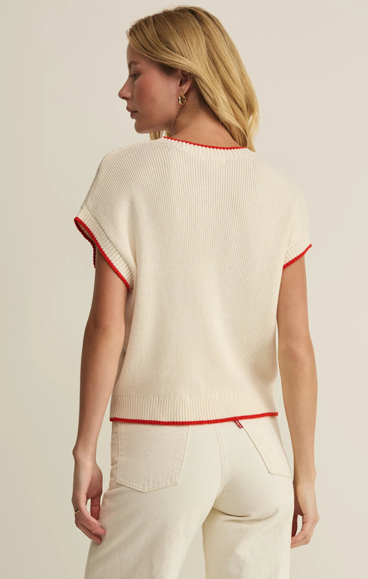 Sleeveless Patriot Sweater - Cloud