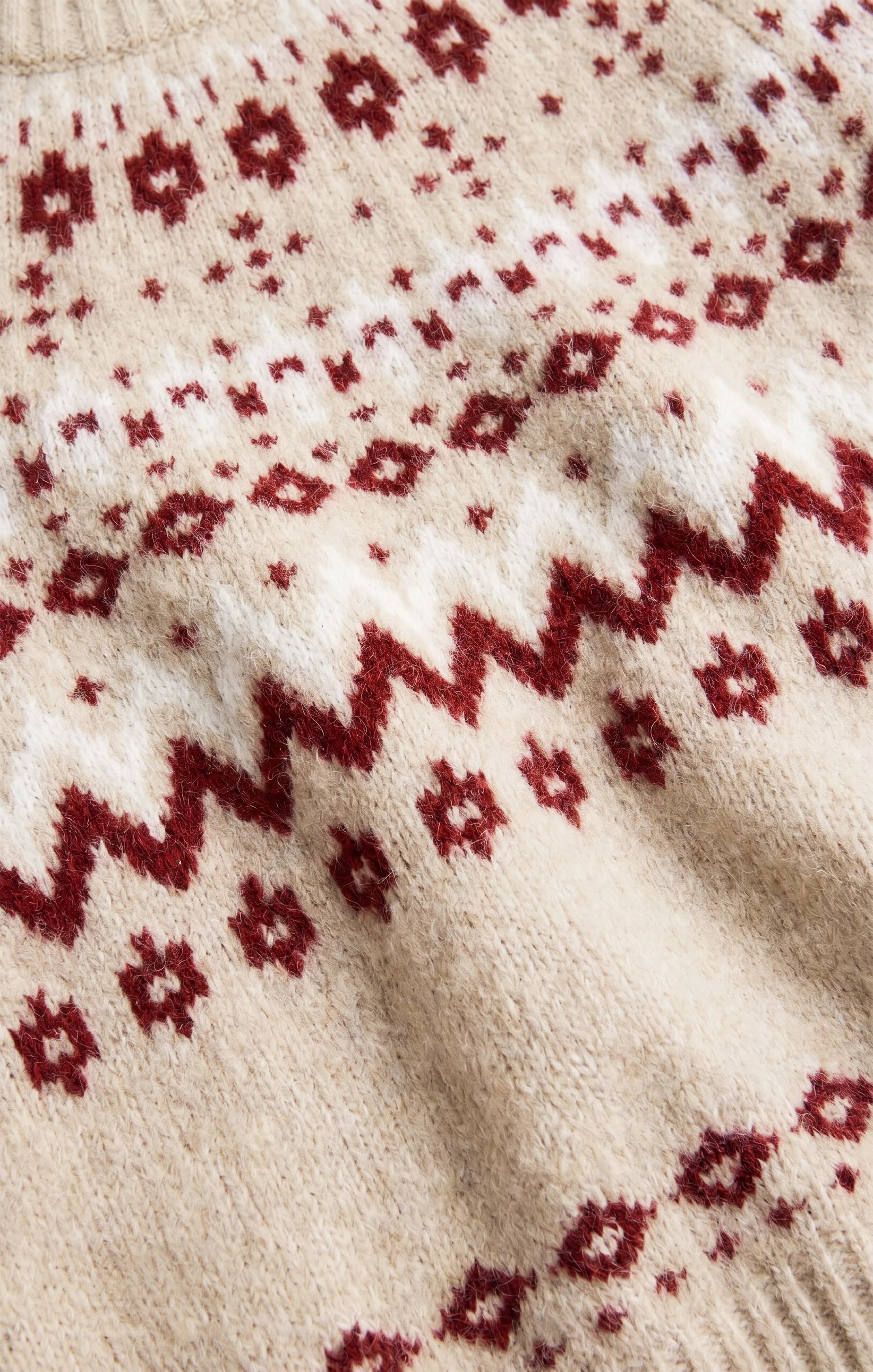 String The Lights Fair Isle Sweater - Oatmeal Heather