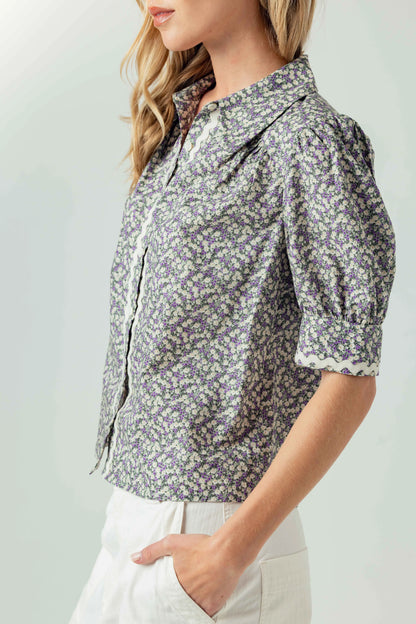 Klariza Shirt - Zinnia Bloom
