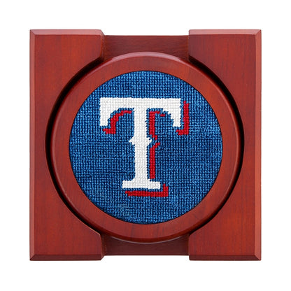 Texas Rangers Needlepoint Coaster Set