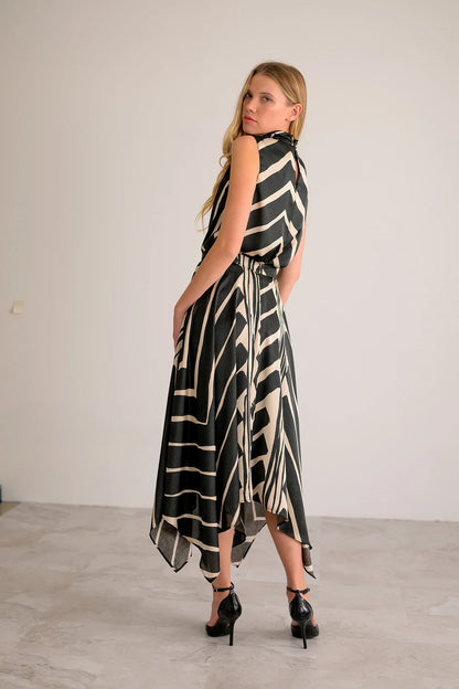 Rebecca Top - Black/Taupe
