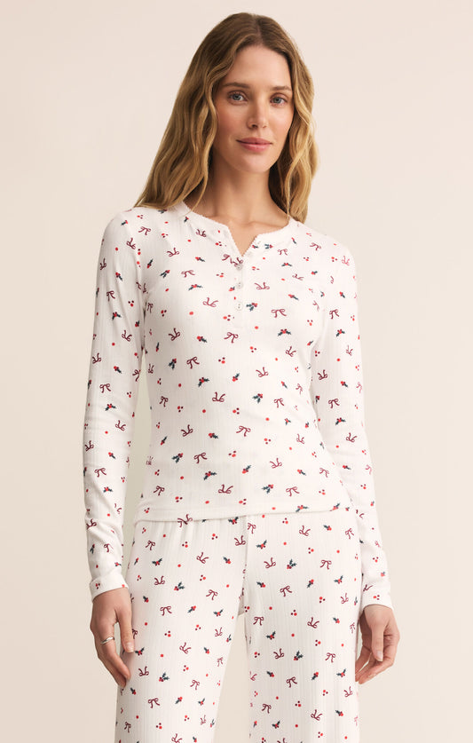 Holly Long Sleeve Top - White