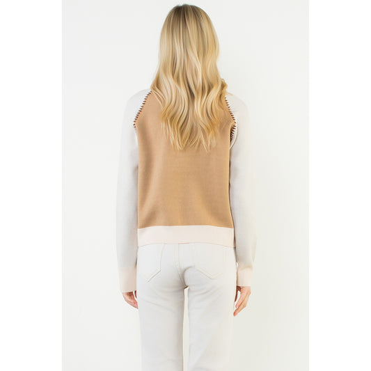 Western Theme Embroidery Detail Cardigan - Cream