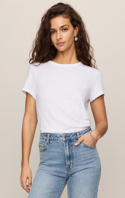 Junie Slub Tee Shirt - White