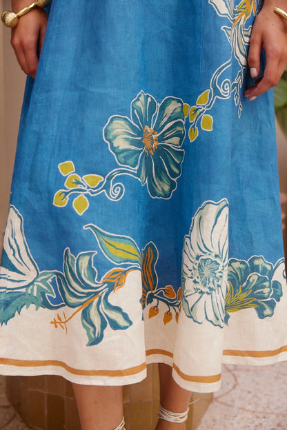Luda Midi Dress - Blue