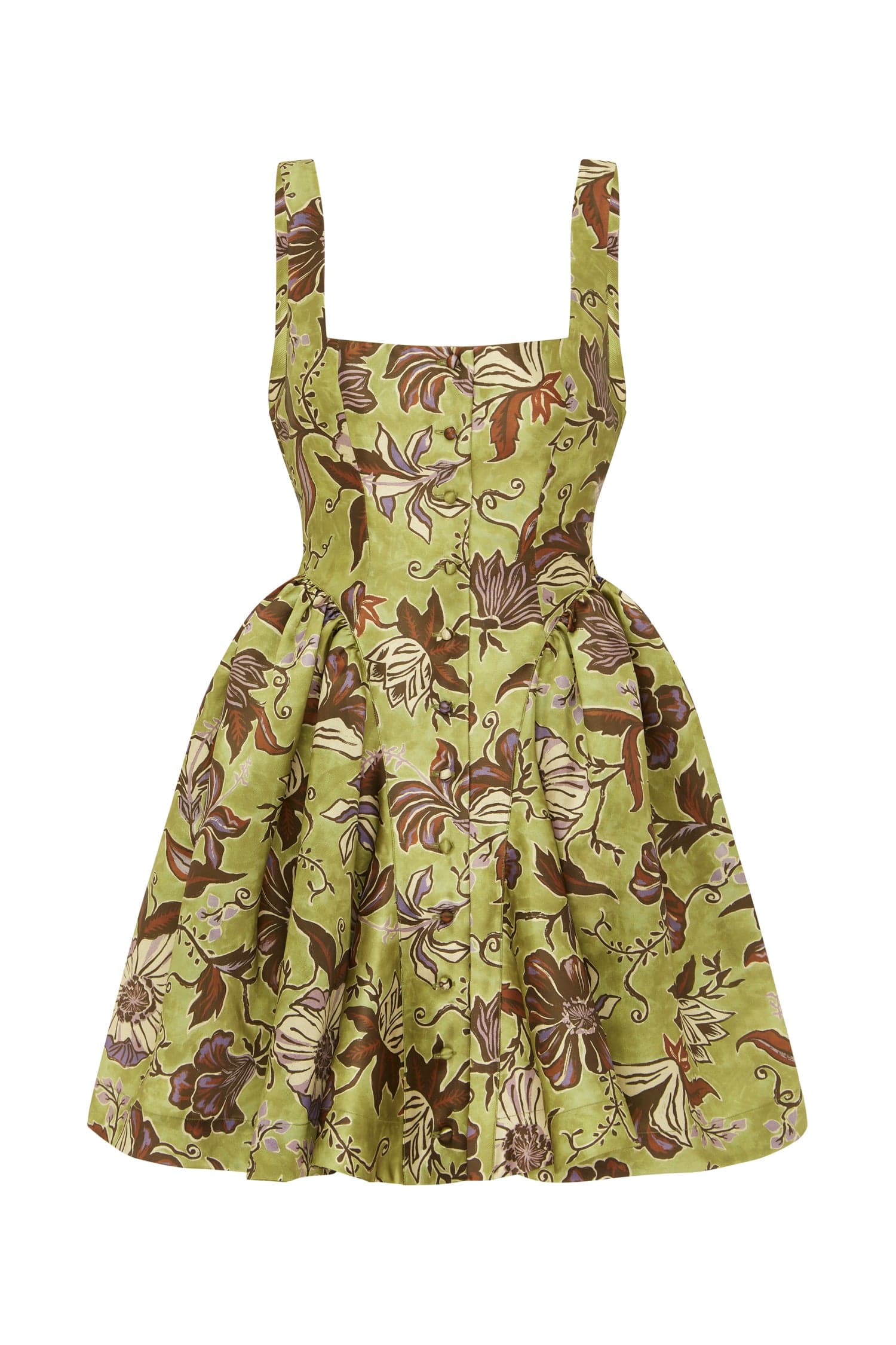 Citron Flounce Mini Dress - Multi