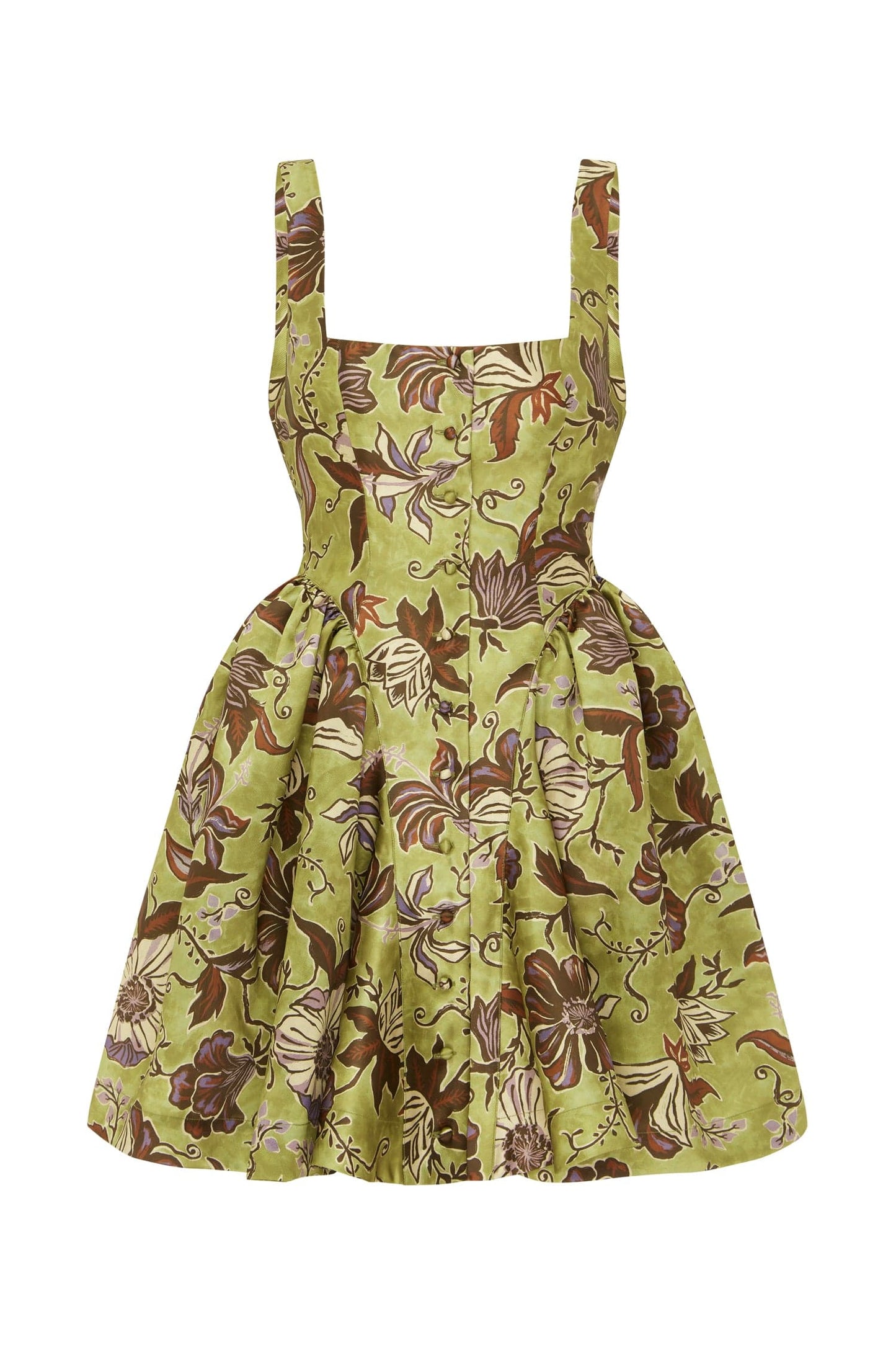 Citron Flounce Mini Dress - Multi