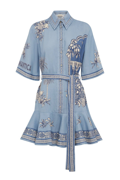 Villa Romantica Mini Dress - Blue