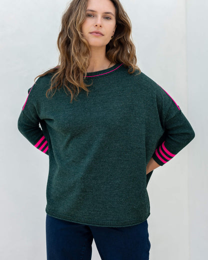 MerSea - Catalina Crewneck Sweater - Alpine/Lipstick Colorblock Sport