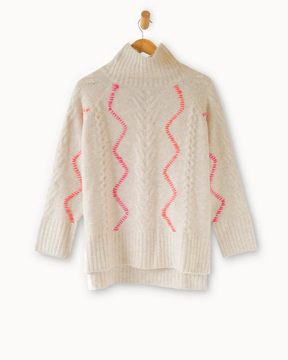 MerSea - Alpine Sweater - Almond/Pink