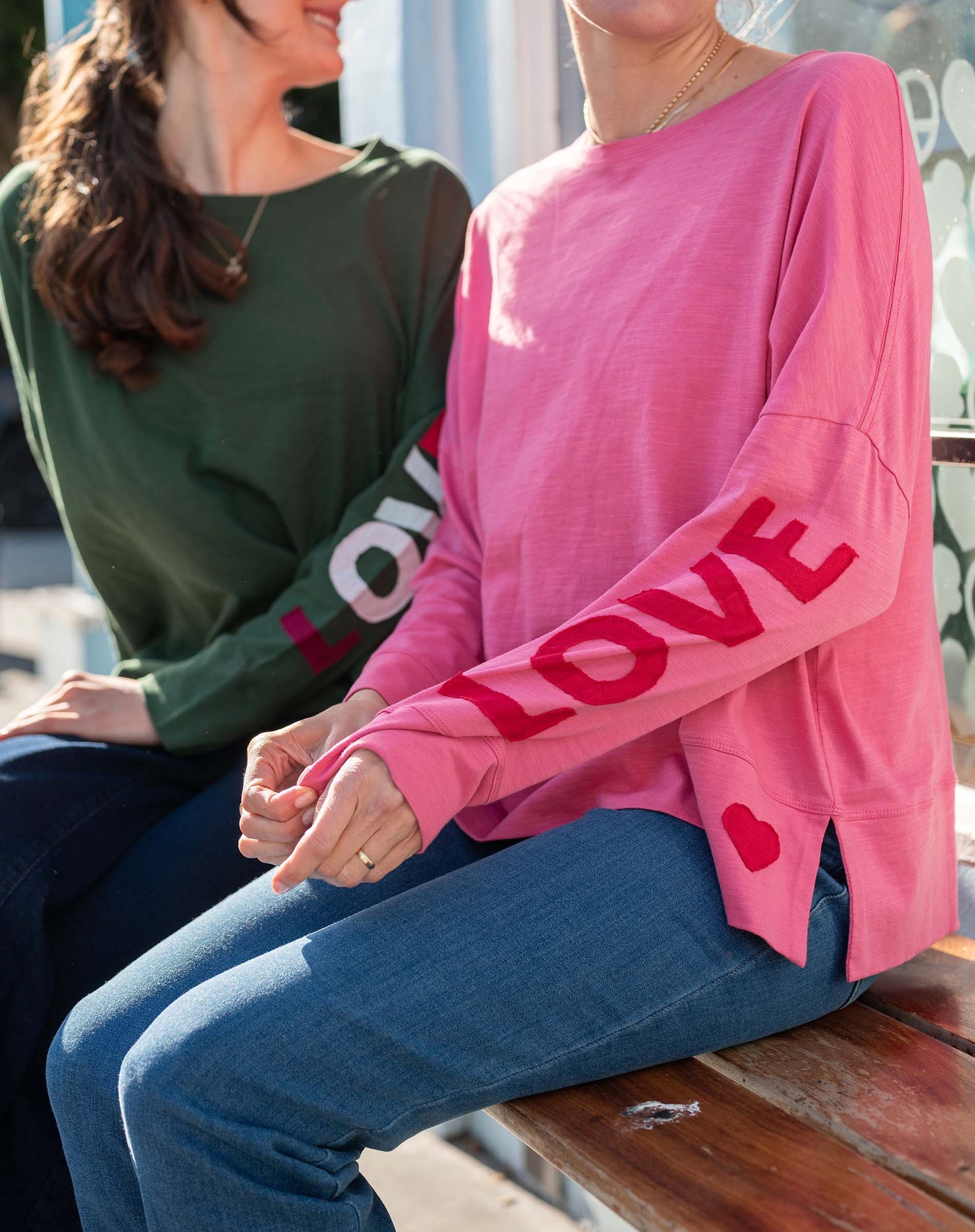 Amour Cotton Slub Tee - Parfait Pink/Red