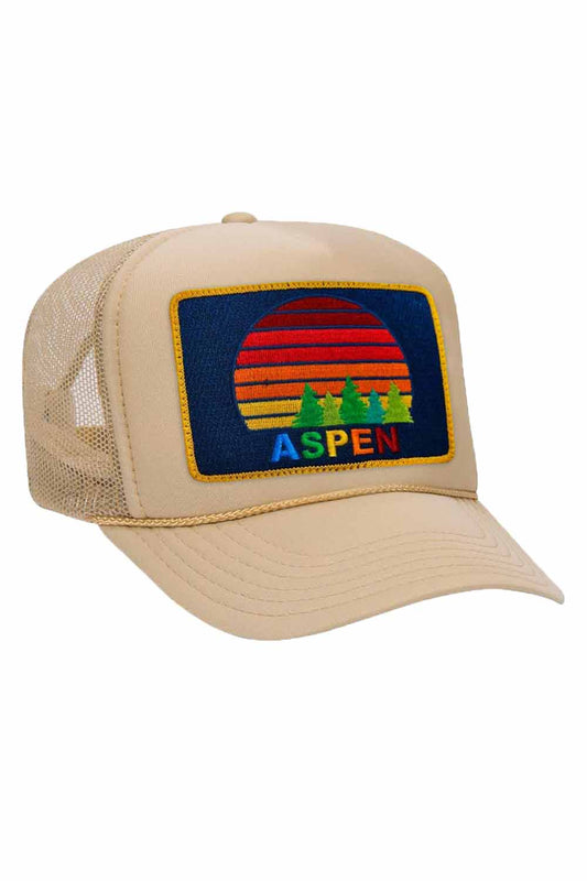 Aspen Sunset Trucker Hat - Khaki