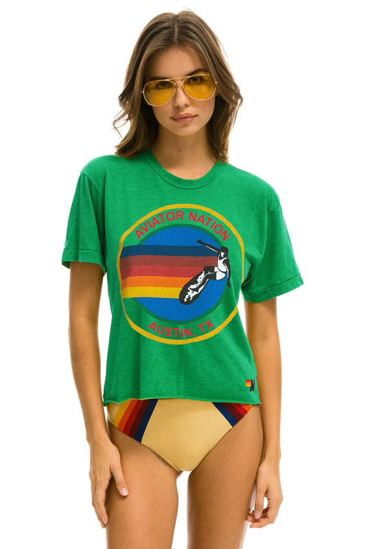 Austin Boyfriend Tee - Kelly Green