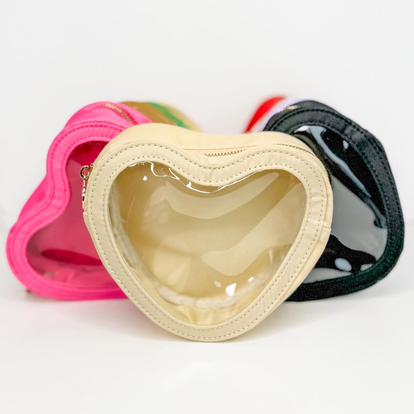 Heart Cosmetic Bag - Cream - Spinout