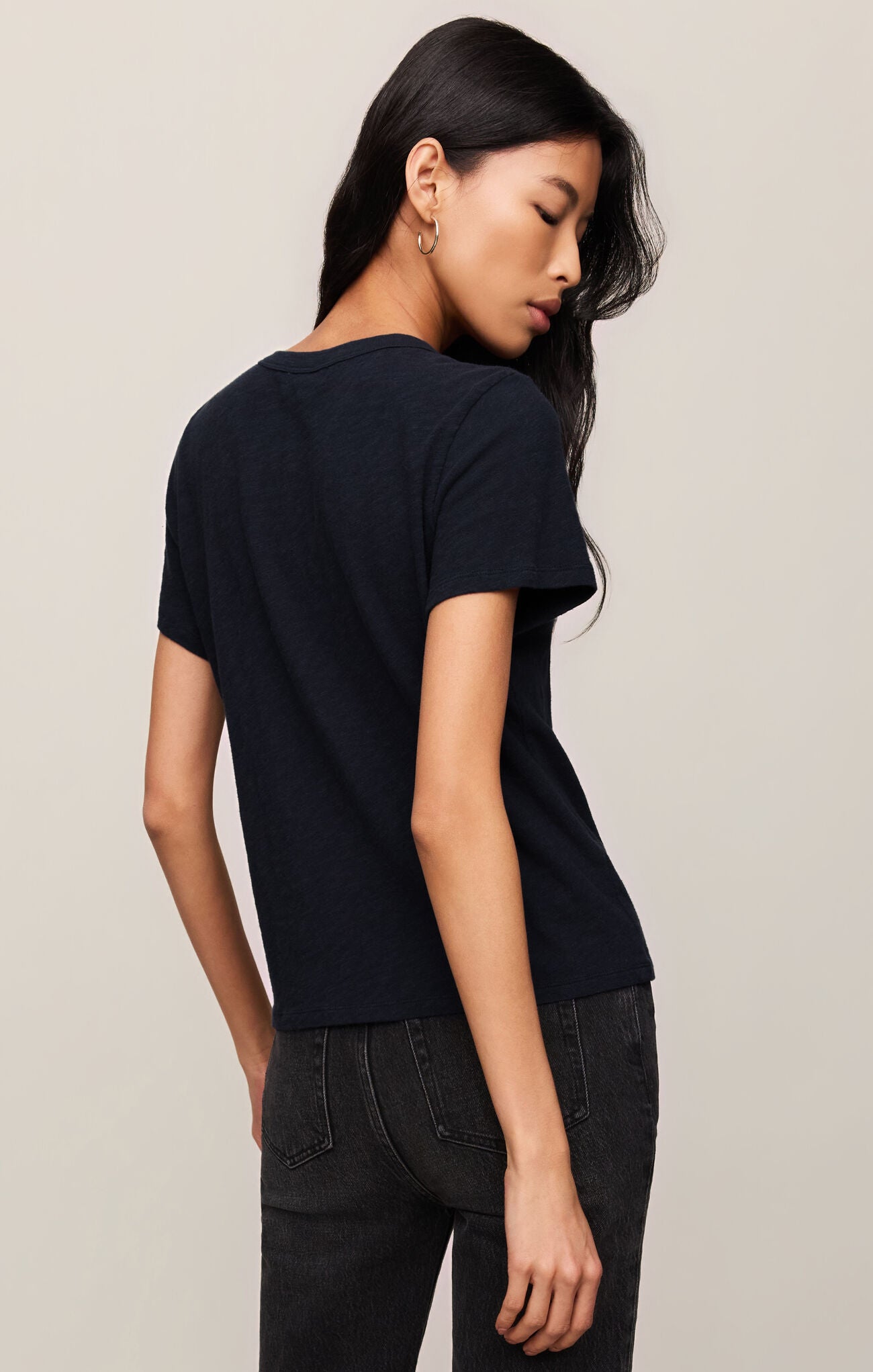 Junie Slub Tee Shirt - Eclipse