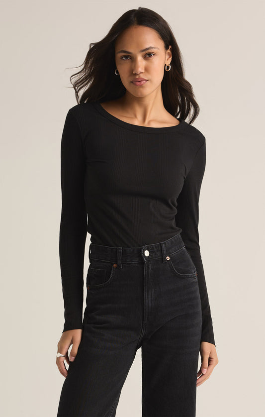 Z SUPPLY - Variegated Layer Top - Black