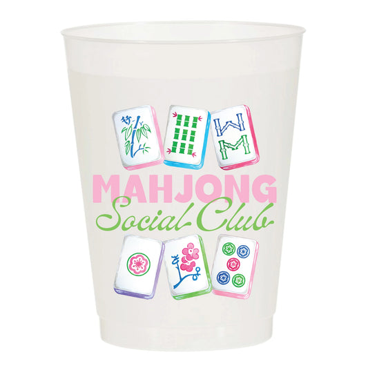 Mahjong Social Club Frosted Cups - Mahjong