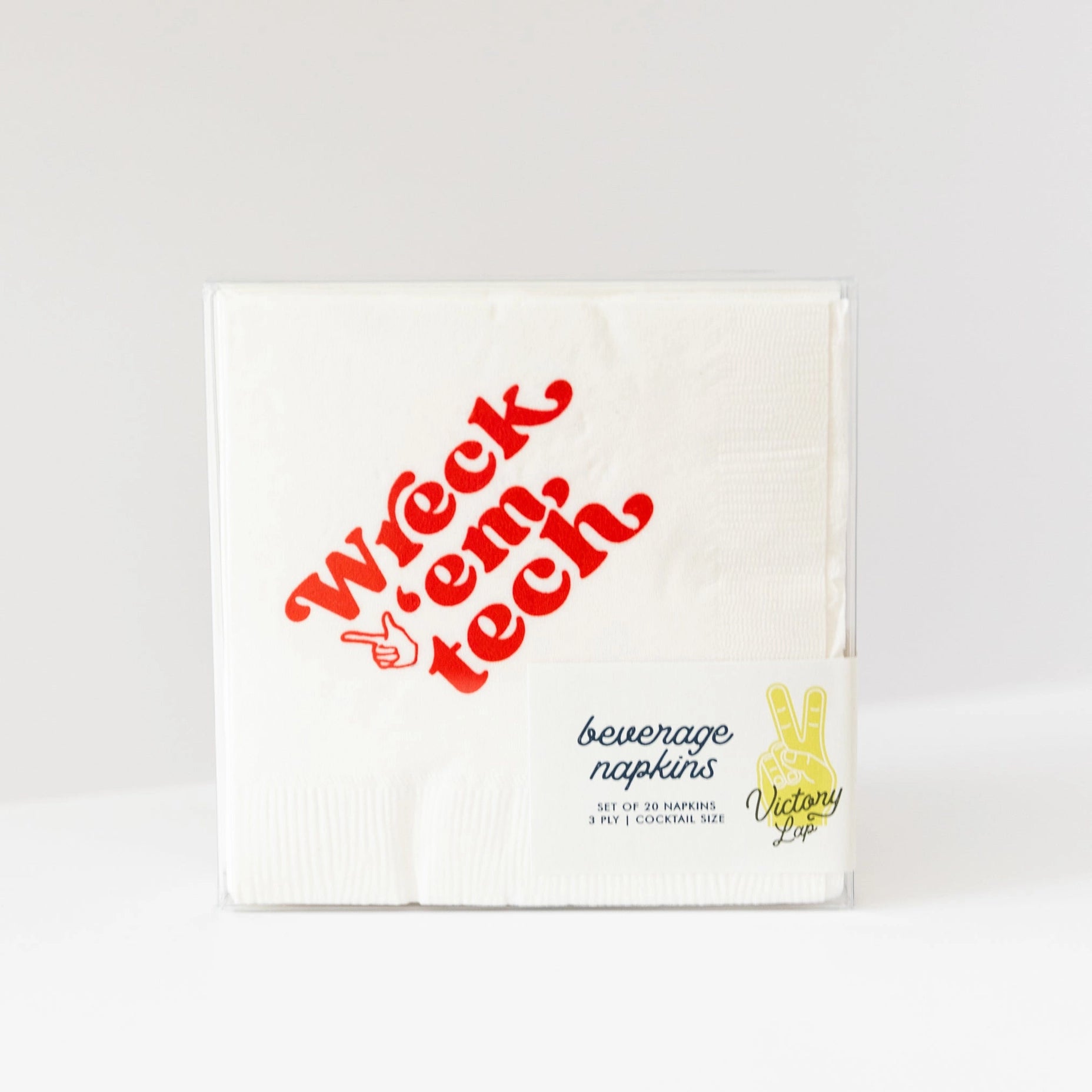Texas Tech Cocktail Napkins - White