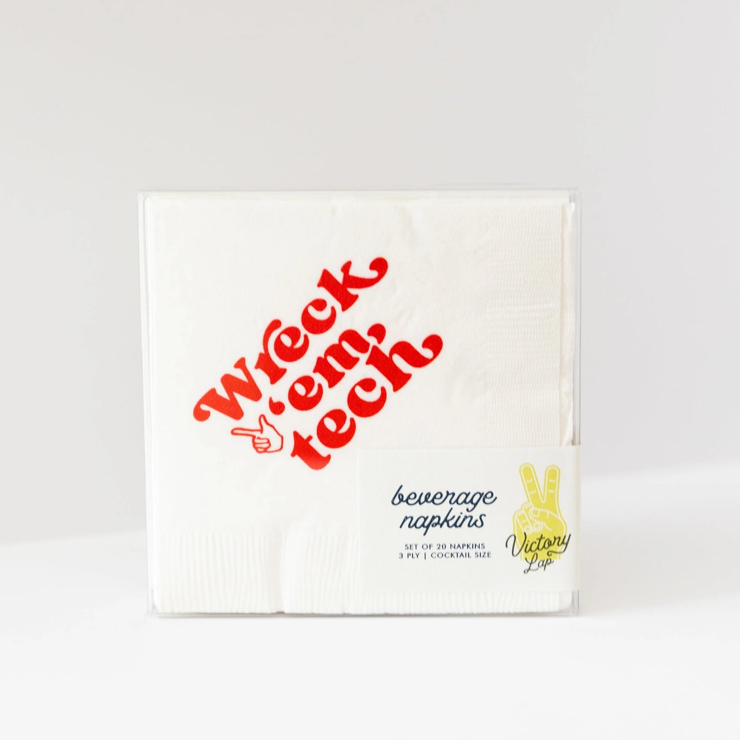 Texas Tech Cocktail Napkins - White