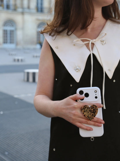 Hand-Painted Heart Gripcharm | Eco-Friendly | Leopard