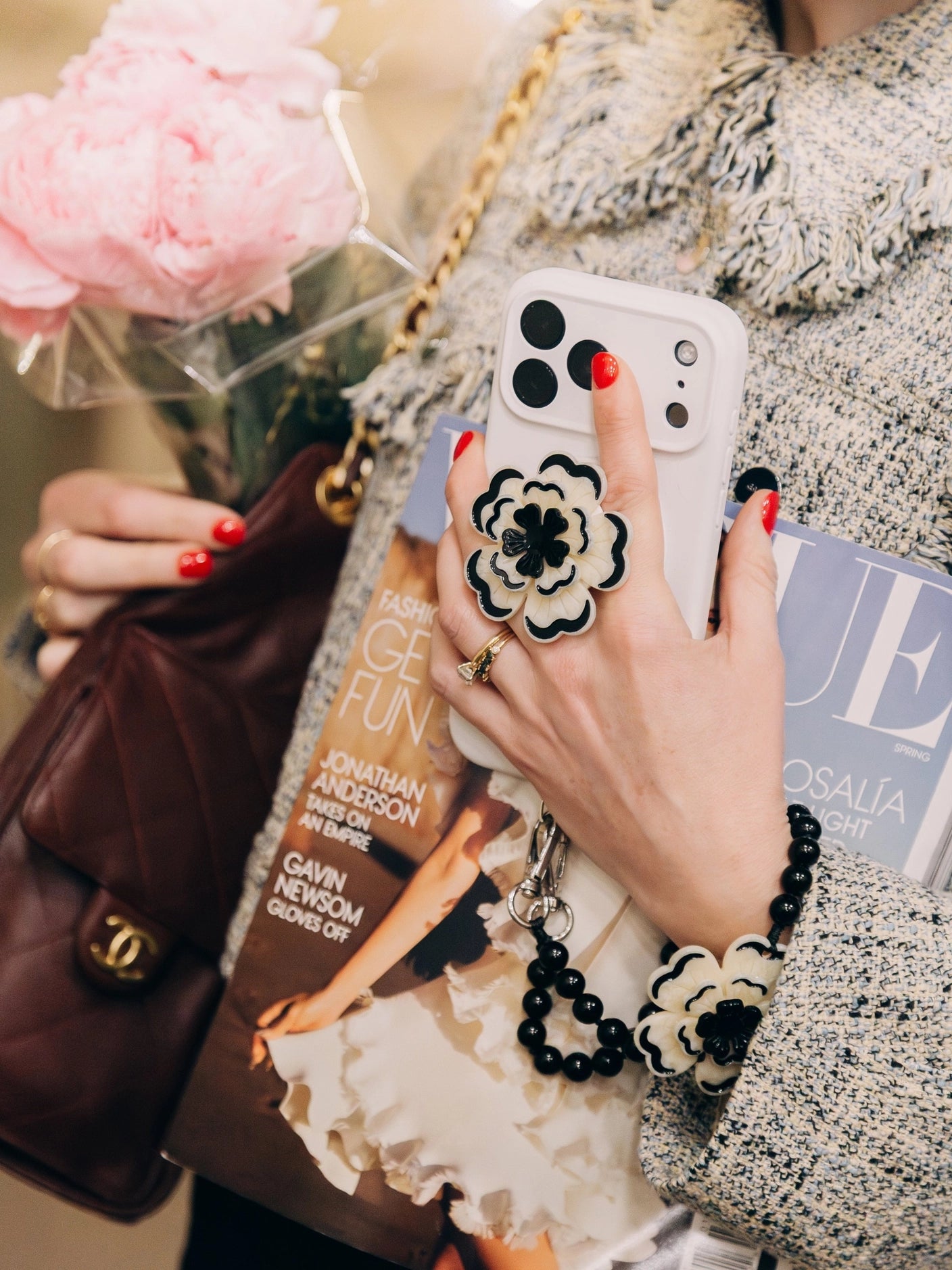 Hand-Painted Dianthus Gripcharm | Eco-Friendly