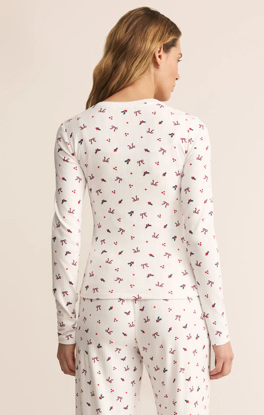 Holly Long Sleeve Top - White