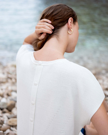 MerSea - Camden Short Sleeve Sweater - White