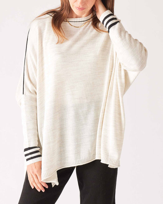 MerSea - Catalina Crewneck Sweater - Sea Salt/Black