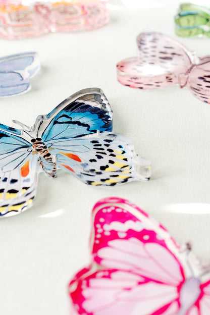 Pink Butterfly Acrylic Art Block