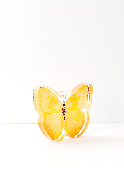 Yellow Butterfly Acrylic Art Block