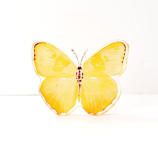Yellow Butterfly Acrylic Art Block
