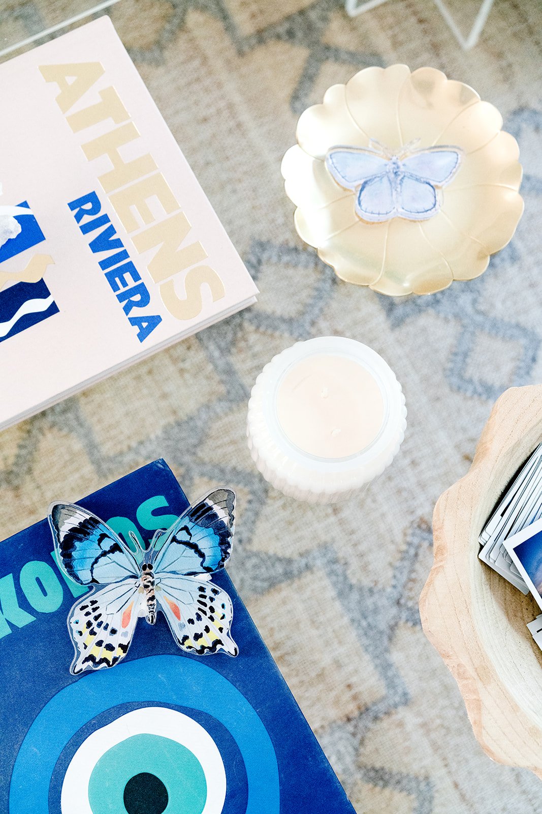 Blue Butterfly Acrylic Art Block