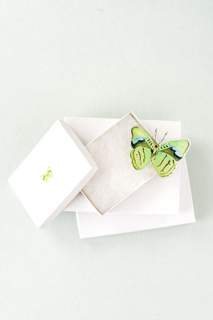 Green Butterfly Acrylic Art Block