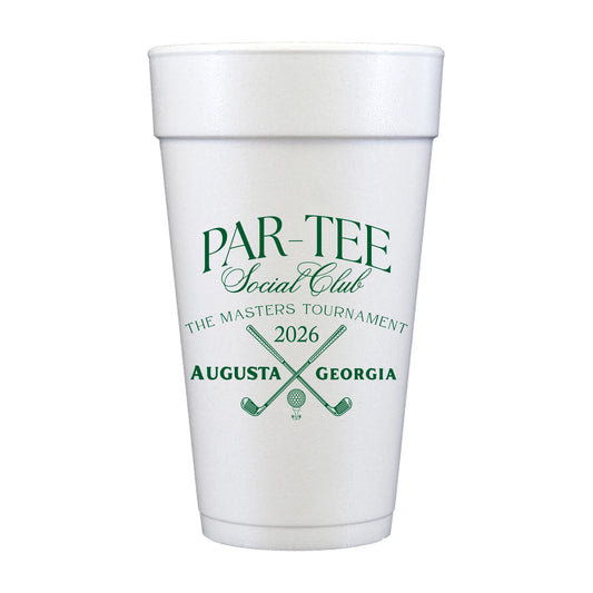 Par-Tee Social Club Foam Cups - Masters