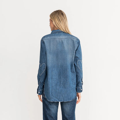 KERRI ROSENTHAL - Denim Shirt Lightweight - True Denim