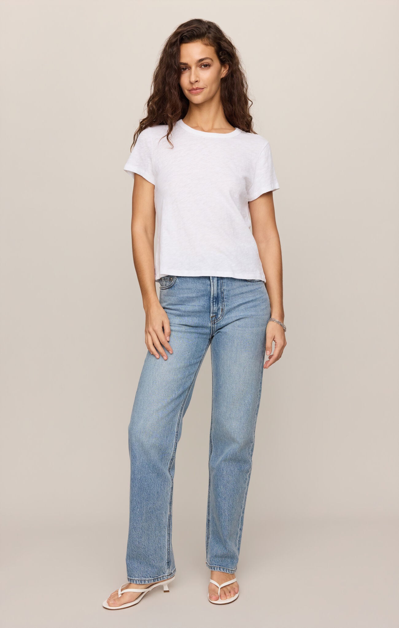 Junie Slub Tee Shirt - White