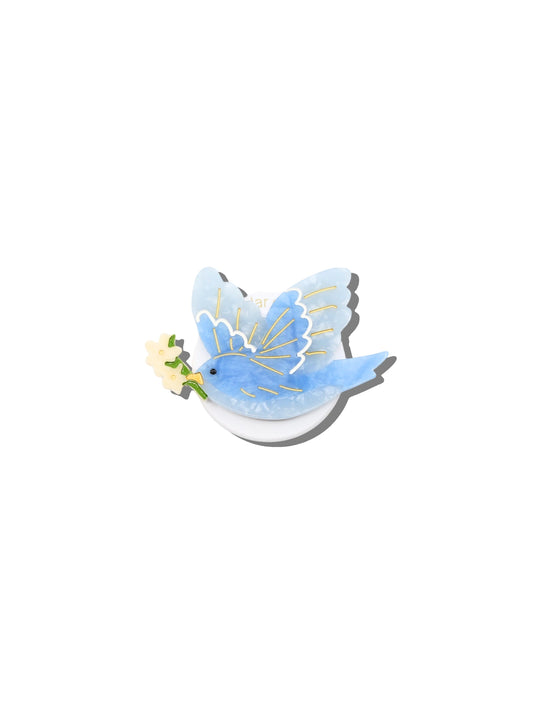 Hand-Painted Bluebird Gripcharm | Eco-Friendly