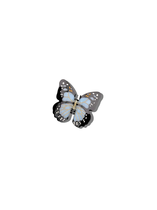 Hand-Painted Mini Monarch Butterfly Claw Hair Clip | Eco-Friendly | Baby Blue