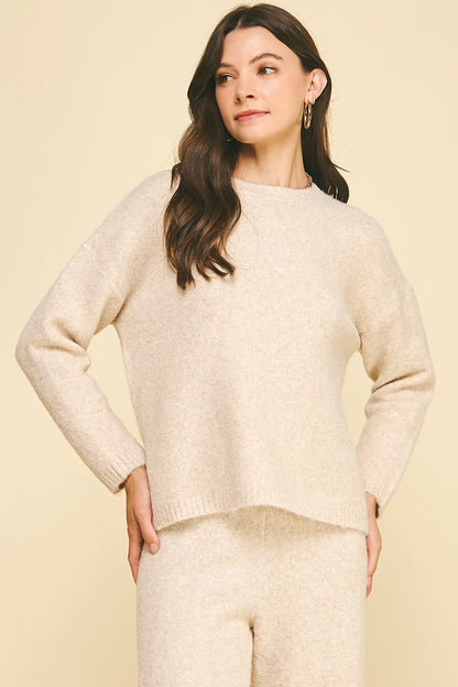 Soft Yarn Knit Sweater - Oatmeal