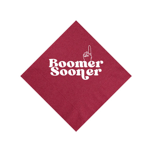 OU Cocktail Napkins - Crimson