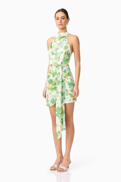 ELLIATT - Tess Halter Mini Dress - Green Multi