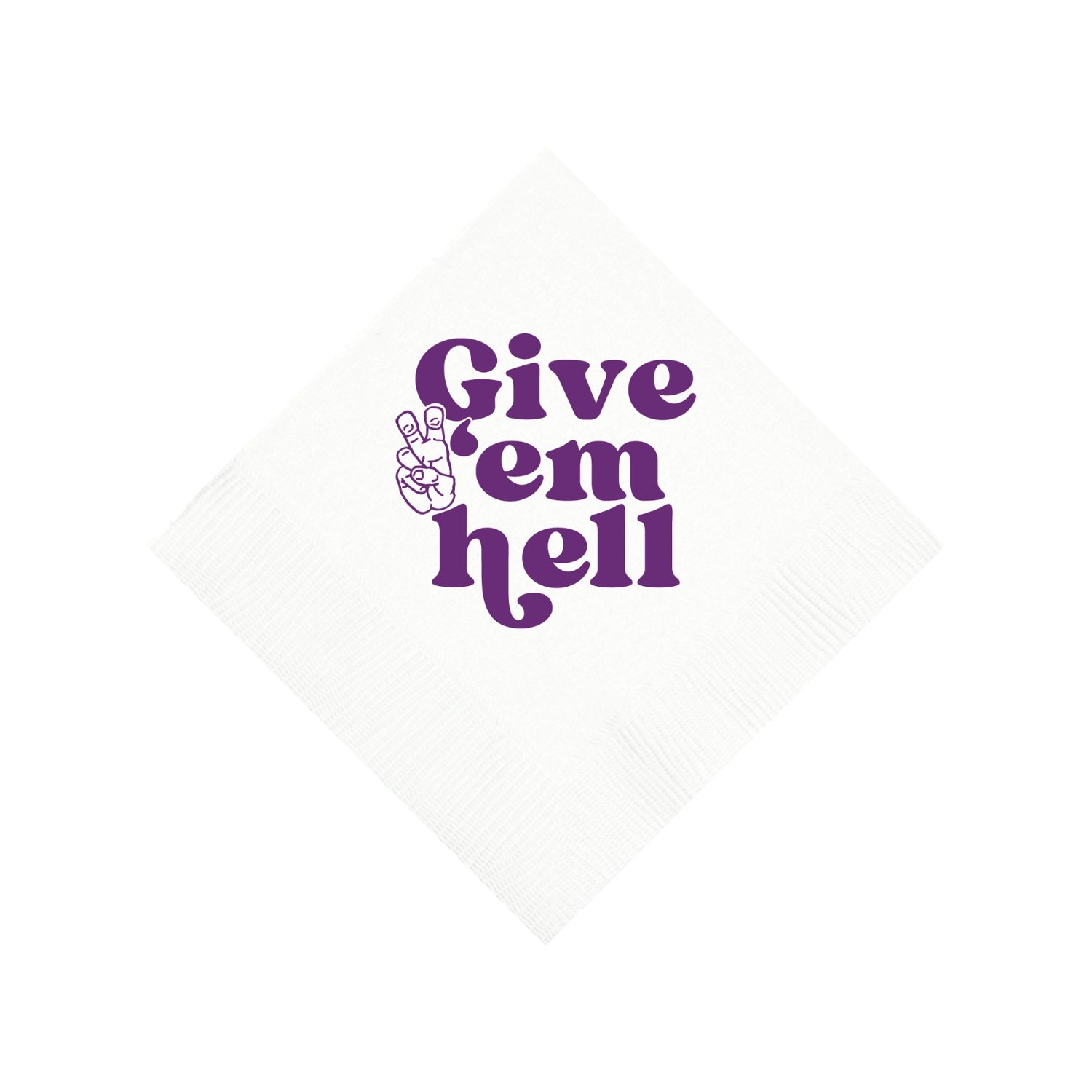 TCU Cocktail Napkins - White